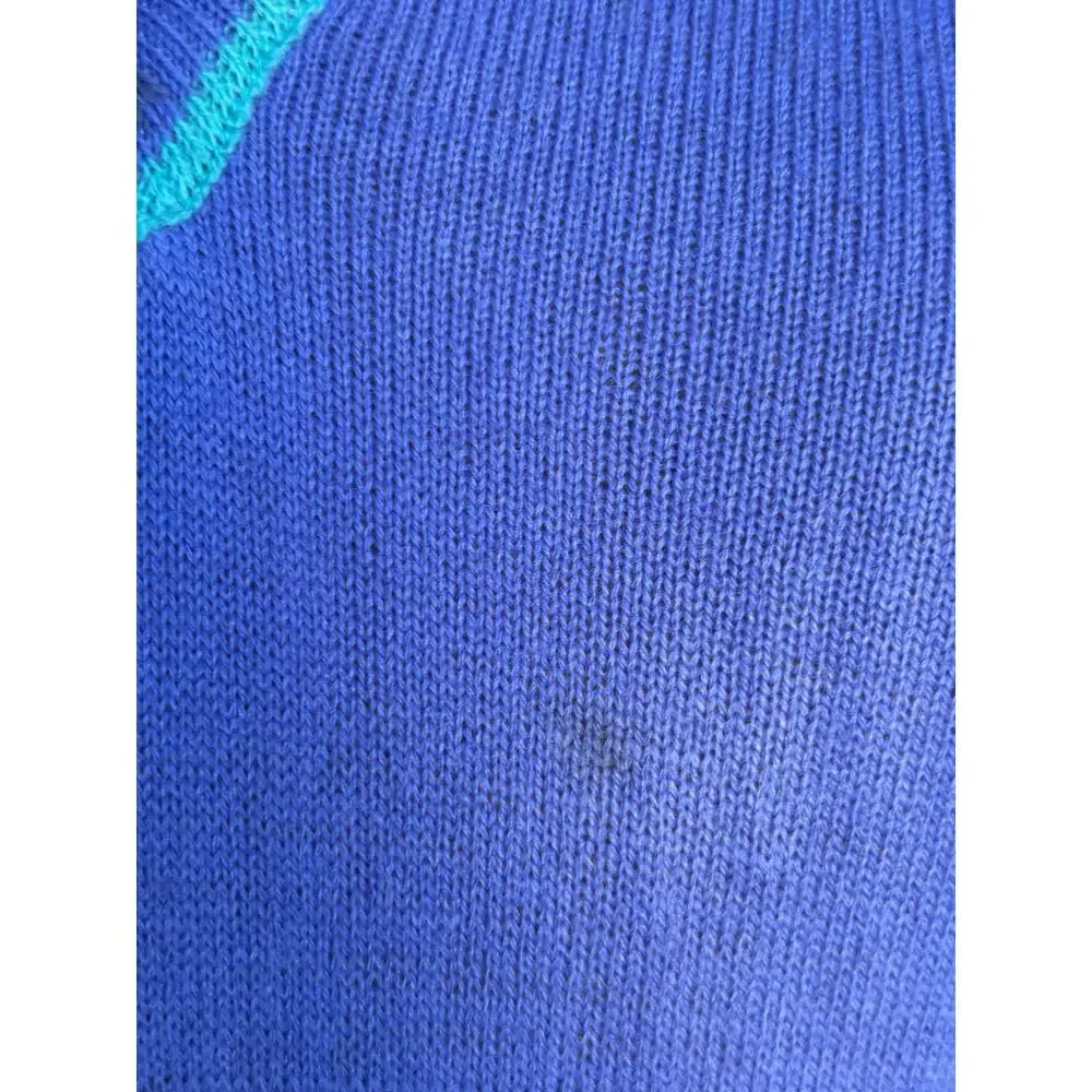 Vintage 90s Purple Sweater Vest V Neck Preppy Tennis Country Club Knit Medium